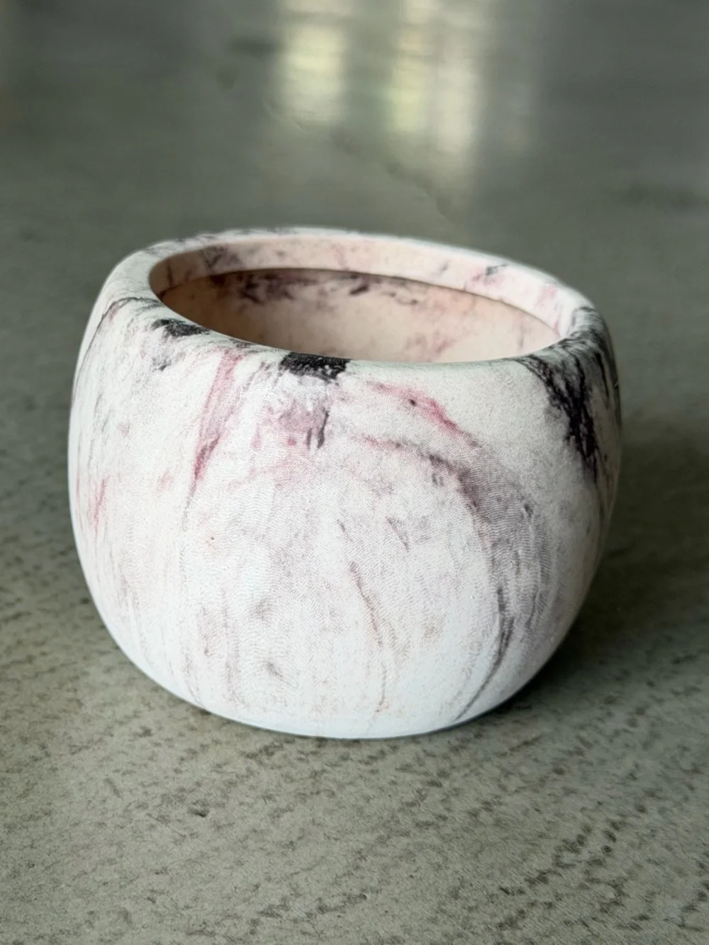 Mini Marble Planter / Ceramic Pot / Neutral Decor